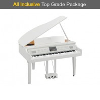 Used as New Yamaha Clavinova CVP809GPPW Polished White Digital Grand Piano